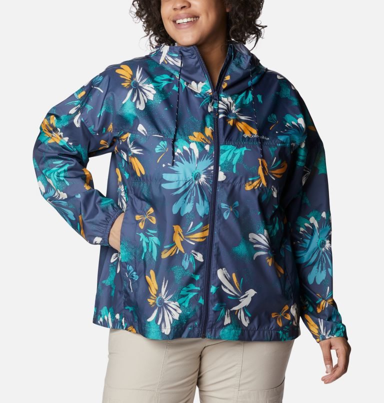 Women\'s Columbia Flash Challenger Novelty Windbreaker Jackets Flower | Plus Size CA-M06C5